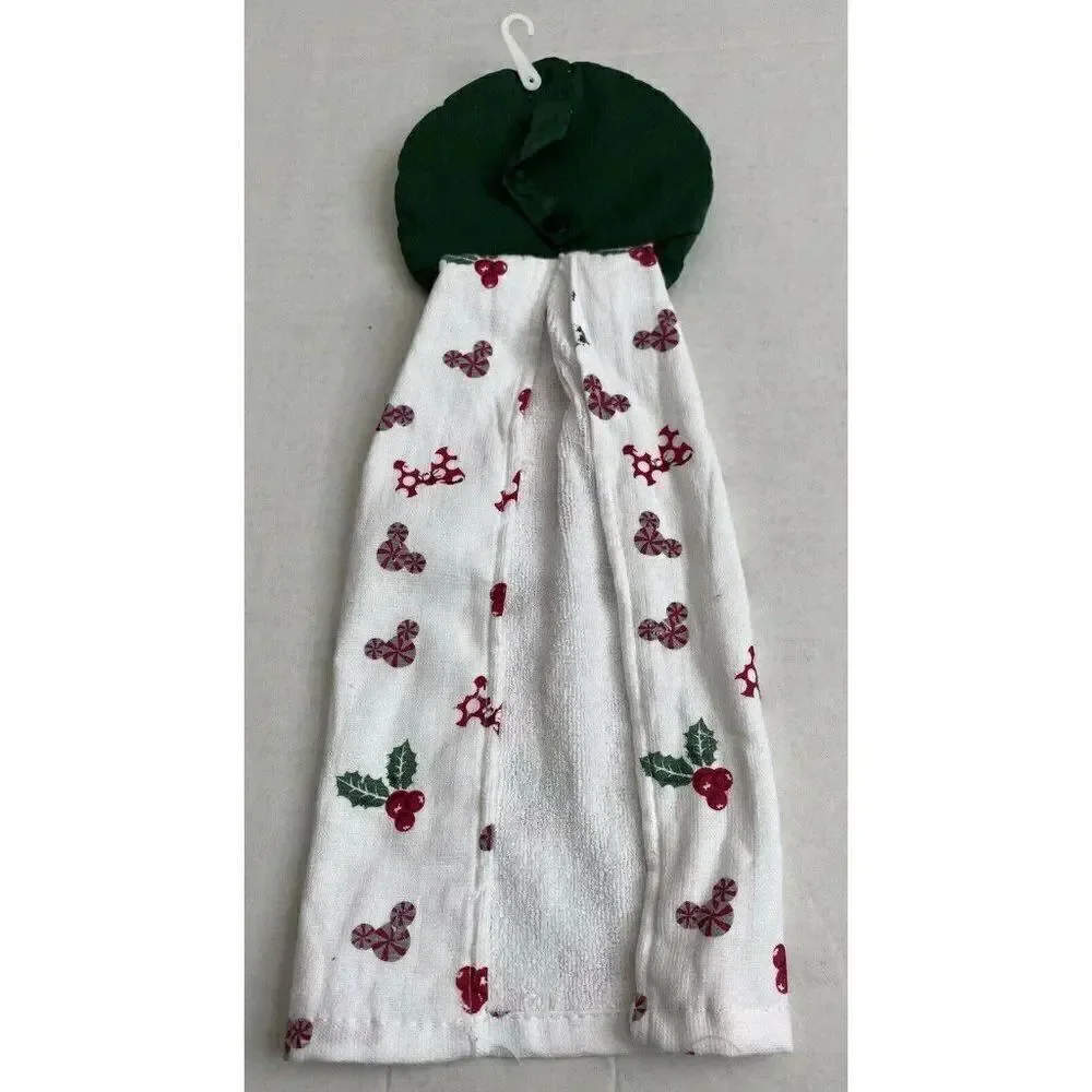 Disney Minnie Mouse Christmas Holiday Hanging Towel‎ Pot Holder Yuletide Cheer
